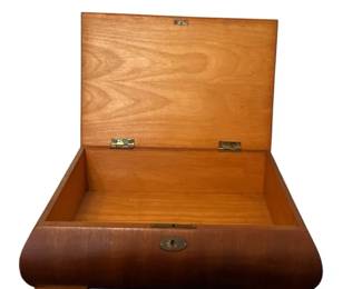 Anton Brown Wooden Carved Jewelry Box