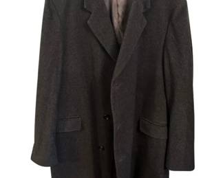 Adolfo Mens Charcoal Gray Trench Coat