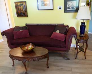 Duncan Phyfe style 1940s sofa