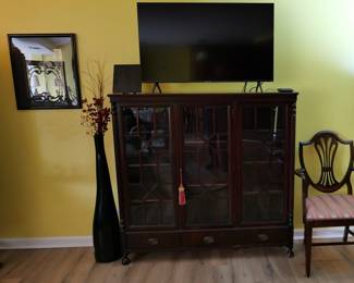 Vintage 19th century glazed display cabinet