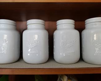 Ceramic Mason jar storage containers