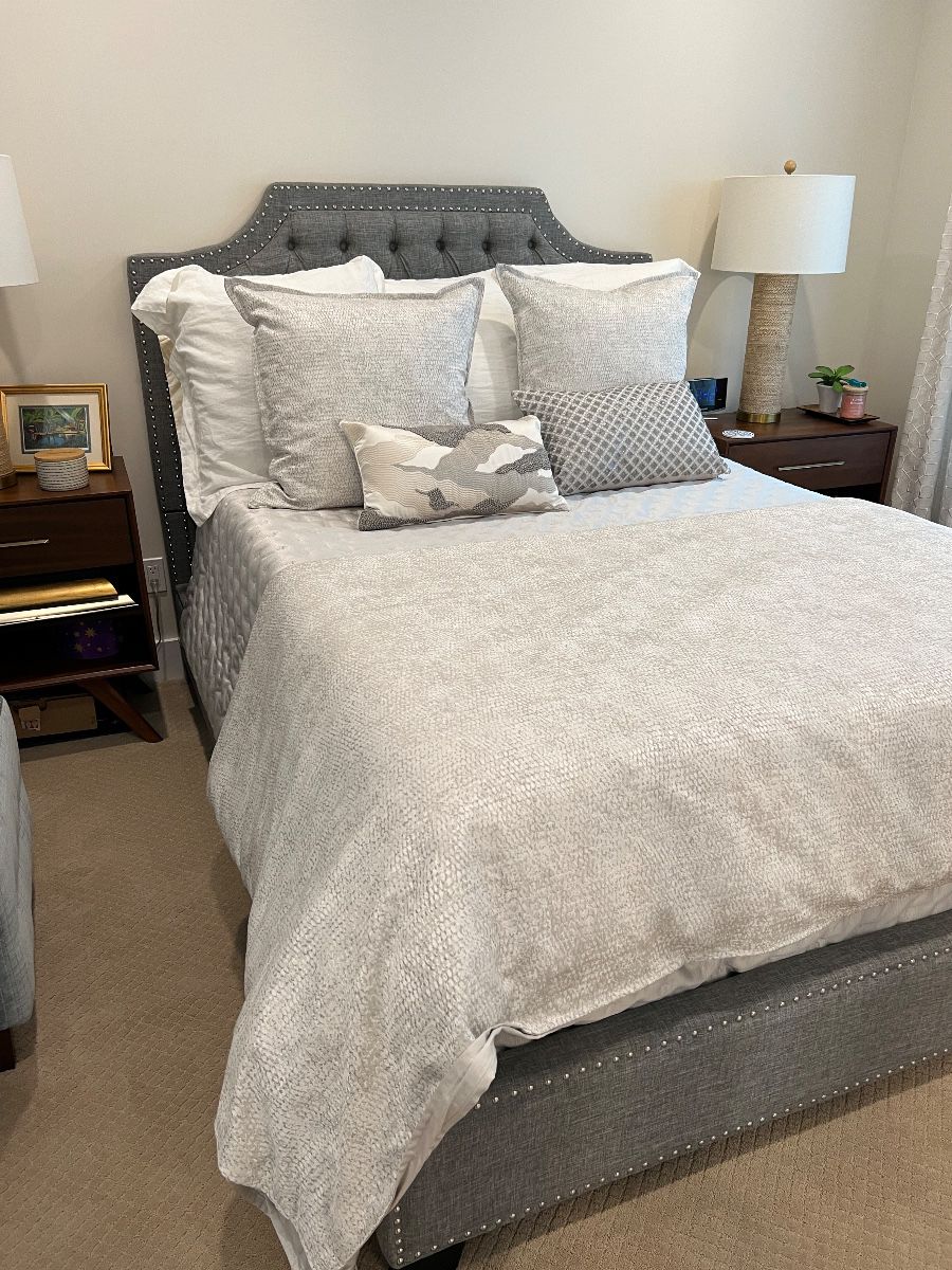 Double bed frame and bedding - those are the only things in this picture for sale