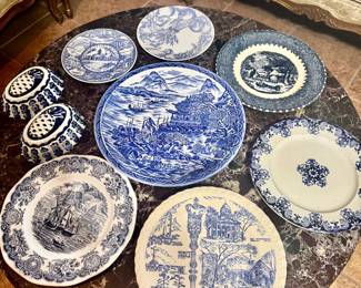 Blue and White