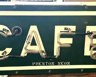 Lot 779 Vintage Neon Cafe Sign
