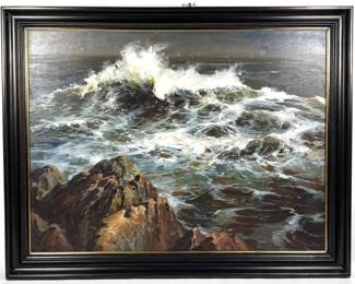 Lot 137 Large Seascape Oil Painting