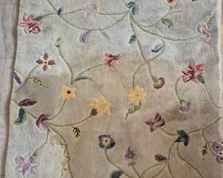 Lot 676 Machine Sculpted Throw Rug