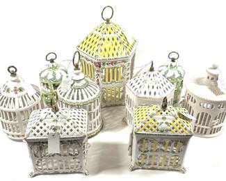 Lot 27 Porcelain Bird Cages