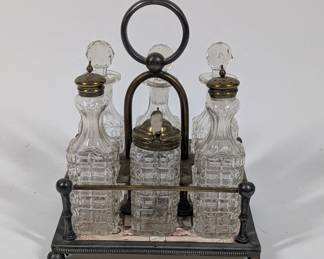 Lot 673 Victorian Cruet Set