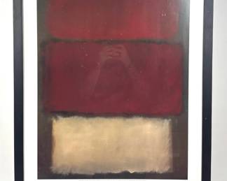 Lot 735 Mark Rothko Framed Poster