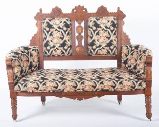 Lot 169 Ant. Victorian Eastlake Settee