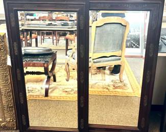 Lot 789 Pair Beveled Edge Mirrors