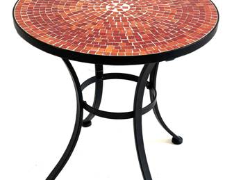 Lot 107 Rocha Crate Barrel Mosaic top low table