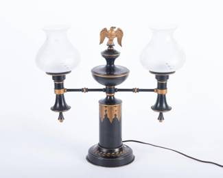 Lot 589 Tole Painted Desk Lamp