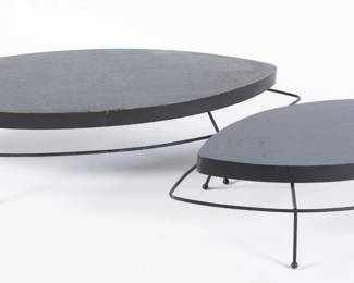 Lot 435 Two Vintage MCM low tables