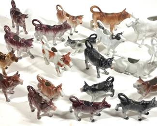 Lot 18 Vintage Porc. Cow Creamers