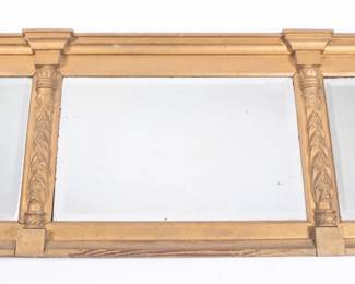Lot 125 Antique Gilt Framed Mantle Mirror