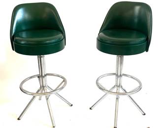Lot 717 Four MCM Vinyl Barstools