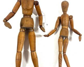 Lot 381 Articulated Wood Artist Mannequins