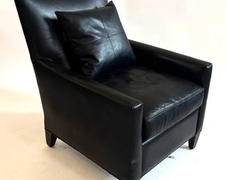 Lot 646 Black Leather Chair