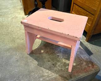 Painted Wooden Step Stool