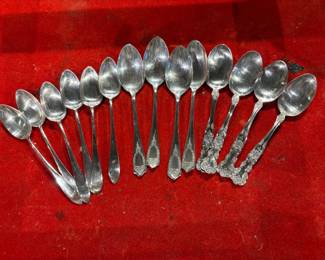 14pcs Sterling Spoons