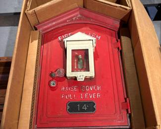 Cast Iron Pull Fire Alarm - NOS