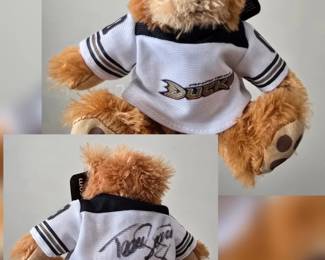 Teemu Selanne signed Ducks Teddy Bear
