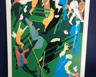 1976 Bumbershoot poster - artwork by Jacob Lawrence (mounted on foam core)
