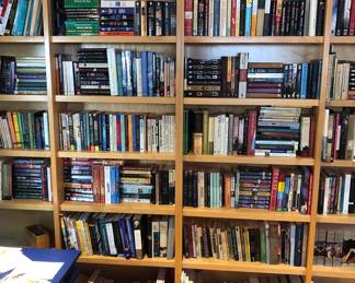 Wall of books - lots of fiction & non-fiction too