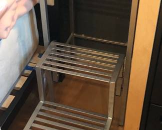 Metal step stool by Perigot (France) - lower steps fold up 