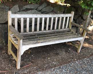 Wooden garden bench (63" long)