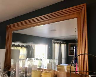 BIG wooden frame mirror (36” x 63”) - HEAVY