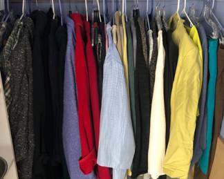 Closet full of women’s clothing (size 3X & 24) - mostly Eileen Fisher Woman, a few J. Jill & LL Bean 