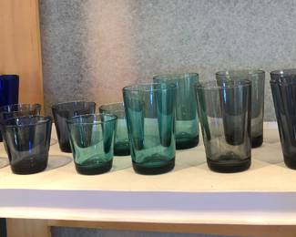Iittala Kaj Franck colored glass tumblers 