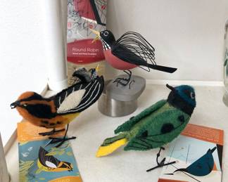 Charley Harper bird sculptures