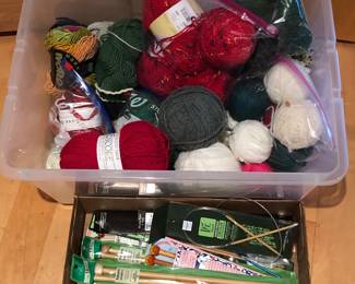 Nice yarn + knitting needles