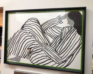Large framed poster "Bored" by Sofia Lind (29" x 41")