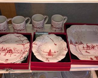 Juliska “Country Estate” plates, bowl & mugs