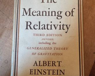 "The Meaning of Relativity" by Albert Einstein - Third Edition 