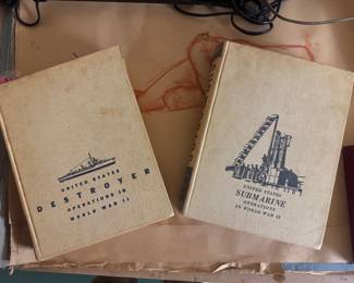 "United States Destroyer Operations in World War II" & "United States Submarine Operations in World War II" by Theodore Roscoe - First Editions