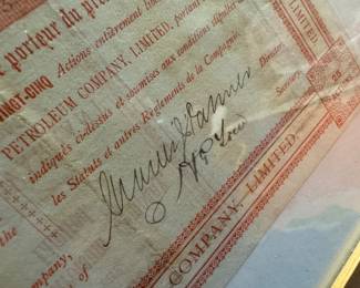 The Spies Petroleum Company, Limited 25 Shares Certificate - 1910