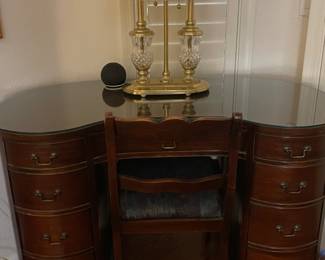 Vintage curved desk