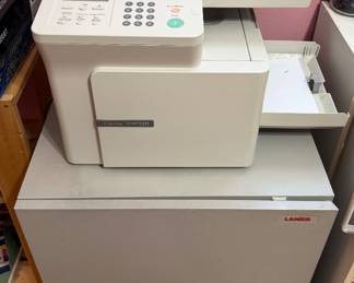Canon Image Class D320 Copier/ Fax/Scanner (tested and in working condition- needs new toner); Lanier Copier Stand Cabinet