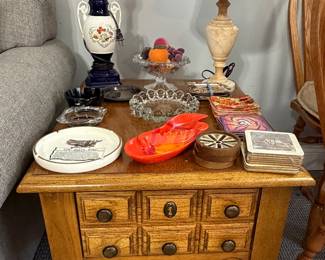 End Table; Ashtrays; Coasters; Table Lamps