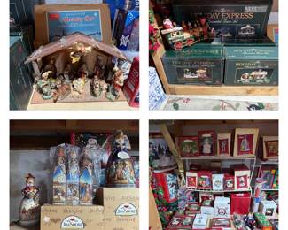 Sears Nativity Set; New Bright Holiday Express Animated Train; Jim Shore; Hallmark Ornaments