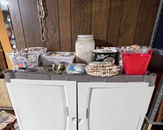 Rubbermaid Storage Cabinet; Seashells; Sand Dollars