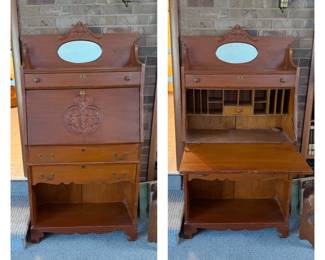 Antique Drop Down Upright Desk