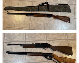 Winchester 12ga Shotgun Model 1200;  Pumpmaster 760 BB Gun; Daisy Red Rider 1938B BB Gun