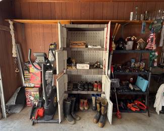 Garage Items; Rubbermaid Storage Cabinets