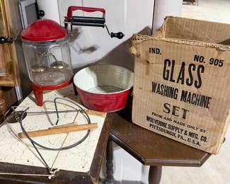 Vintage Wolverine Supply & Mfg Co. Glass Washing Machine Set No. 905